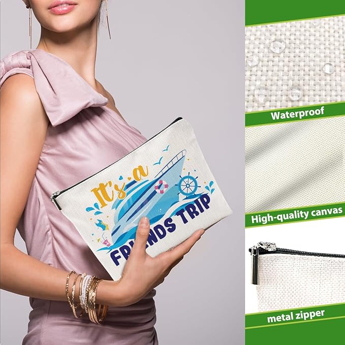 1 Pcs 3 Pcs 4 Pcs Makeup Bag, Girls Trip Gifts Favors Girls Weekend Gifts, Friendship Gifts for Women Bestie Bride