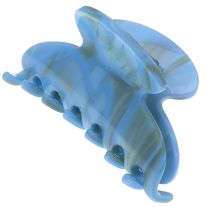 Camila Paris CP3063 French Hair Clip for Women, Handmade, Blue, Small, Girls Hair Claw Clips Jaw, Durable Styling Hair Accessories for Women, Strong Hold No Slip Grip, Made in France