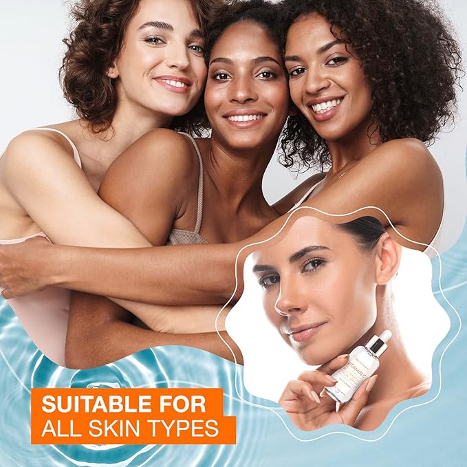 Vitamin C Serum With Collagen - Dermatologist Tested, Skin Brightening, Anti-Aging, Acne Treatment, Fades Dark Spots, Cruelty Free Korean Skin Care For All Skin Types - 1.69 oz