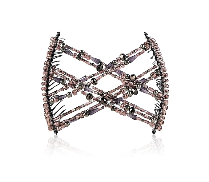 Hair Hugger for Fine, Thin, Short & Straight Hair by HairZing - Easy Comfy Styles, Add Volume with No Pressure - Double Comb with Elastic for UpDo, Ponytail, French Twist, Bun (Cloud - Medium)