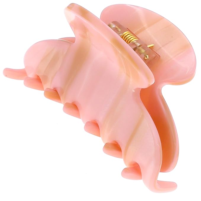 Camila Paris CP3064 French Hair Clip for Women, Handmade, Pink, Small, Girls Hair Claw Clips Jaw, Durable Styling Hair Accessories for Women, Strong Hold No Slip Grip, Made in France