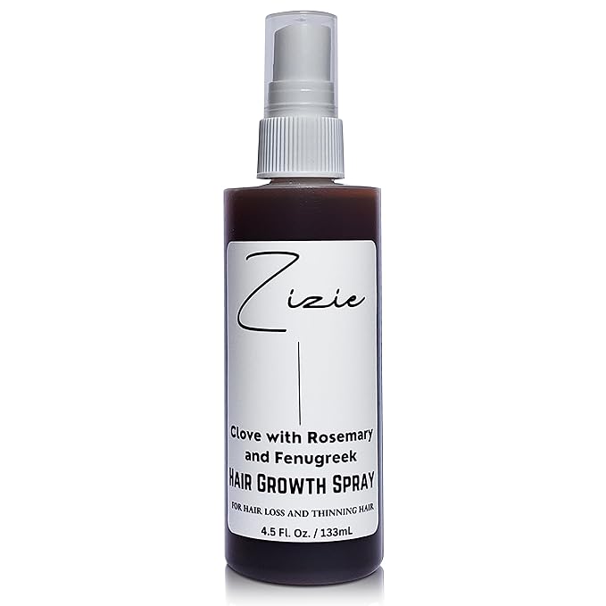 Zizie Clove Hair Growth Spray Balanced Enhancer For Thickening Damaged, Falling, Thin Hair with Rosemary & Fenugreek, Aloe Vera, Oregano, Hibiscus. For Dry, Weak Hair, for men, women