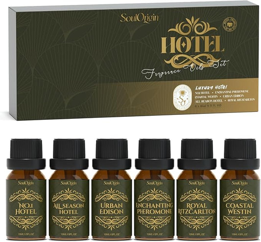 Hotel Diffuser Oils Gift Set, Hotel Collection Fragrance Oil, Luxury Scent Essential Oils Set for Diffuser Home, Inspired by The Four Season and More Scents, Gift for Women and Men