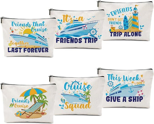 1 Pcs 3 Pcs 4 Pcs Makeup Bag, Girls Trip Gifts Favors Girls Weekend Gifts, Friendship Gifts for Women Bestie Bride