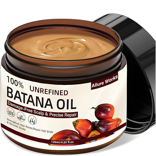 100% Raw Batana Oil – Unrefined from Honduras, Promotes Hair Growth, Thickness, and Prevents Hair Loss. Suitable for Both Men and Women. A Natural Hair Growth Oil - 4.05 fl.oz