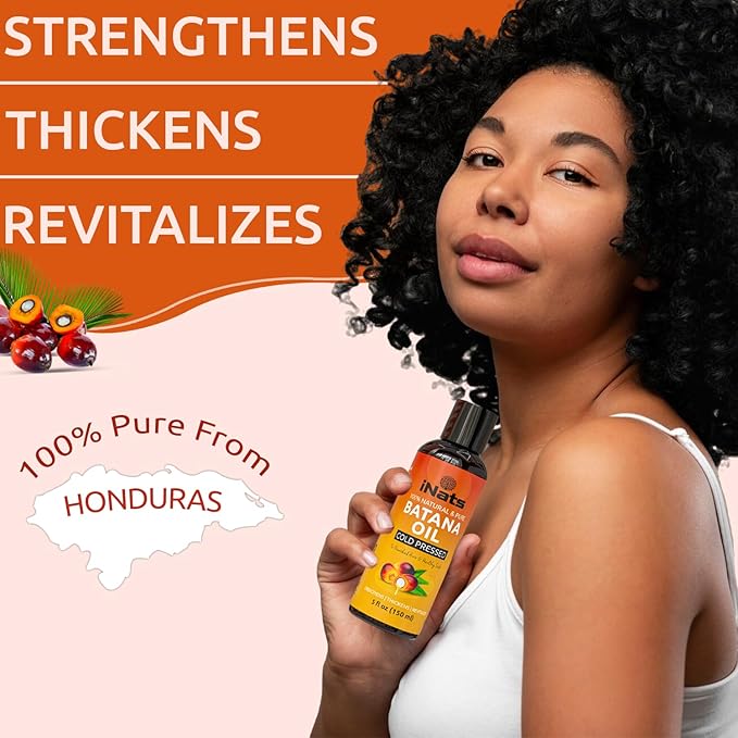 Premium Raw Batana Oil for Hair Growth (5 Fl Oz) - Dr. Sebi 100％ Pure & Batana Hair Growth Oil from Honduras - Organic & Natural - Deeply Nourishing Scalp for Thicker & Stronger Hair for Women & Men