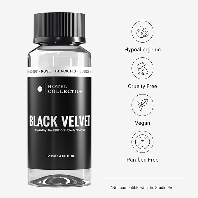Hotel Collection Diffuser Oil - Black Velvet - Aromatherapy Essential Fragrance Oil - Blonde Woods, Rose, and Black Fig - 120ML 4.1 Fl oz