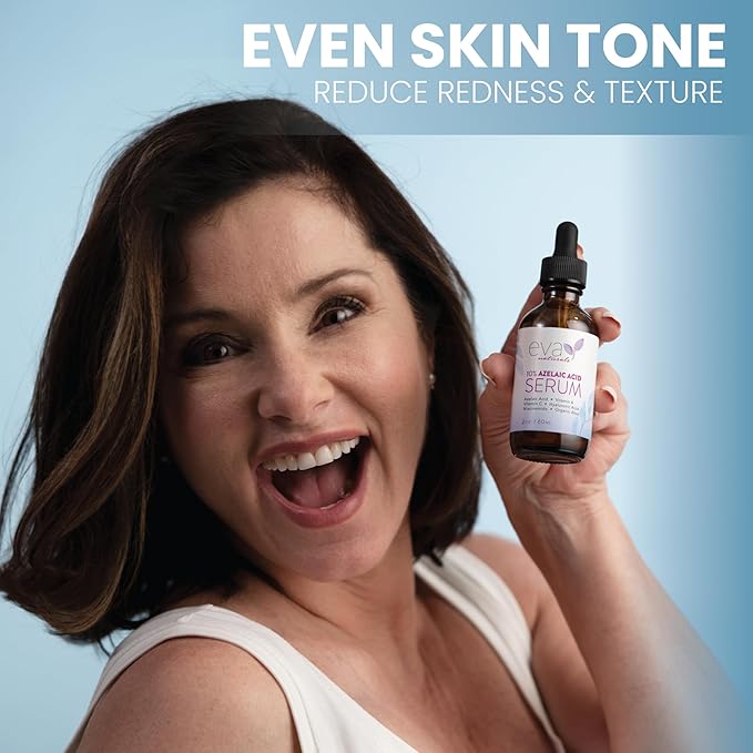 Azelaic Acid 10% Facial Serum – With Niacinamide, Hyaluronic Acid – Lightweight Face Serum – 2 oz