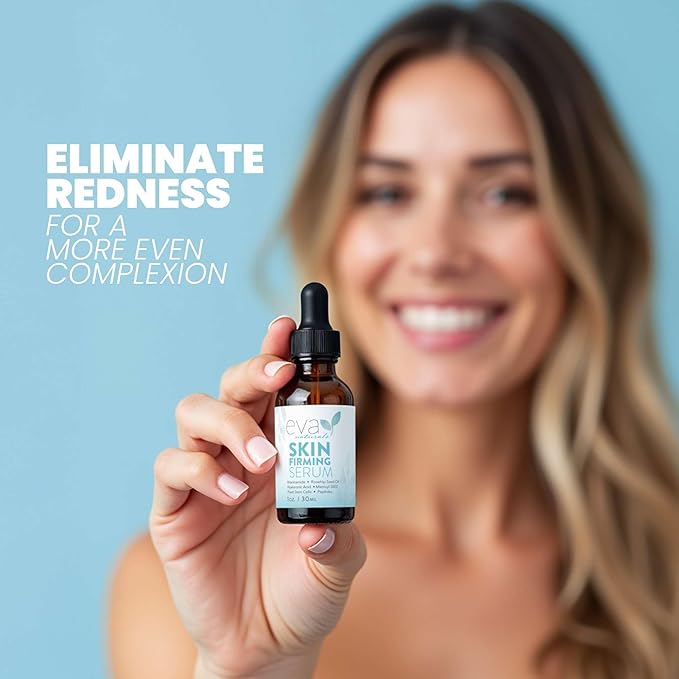 Eva Naturals Skin Firming Serum with Hyaluronic Acid, Vitamin C, and Niacinamide for Face - 2 Pack