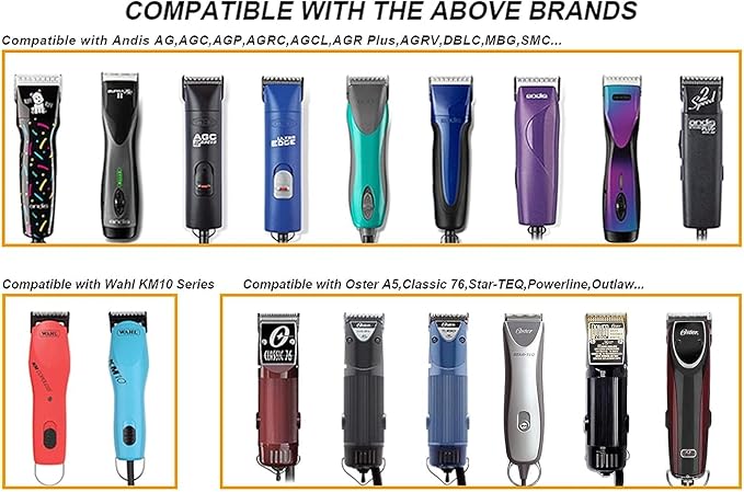 5/8HT Detachable Replacement Stainless Steel Blades,compatible with oster Classic 76/Star-Teq/Power-Teq andi A*dis AGC,BDC,BGC,MBG Series Clippers,5/8 inch (16mm)