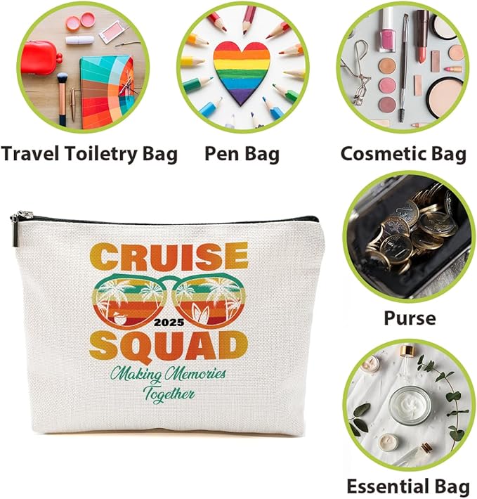 1 Pcs 3 Pcs 4 Pcs Makeup Bag, Girls Trip Gifts Favors Girls Weekend Gifts, Friendship Gifts for Women Bestie Bride