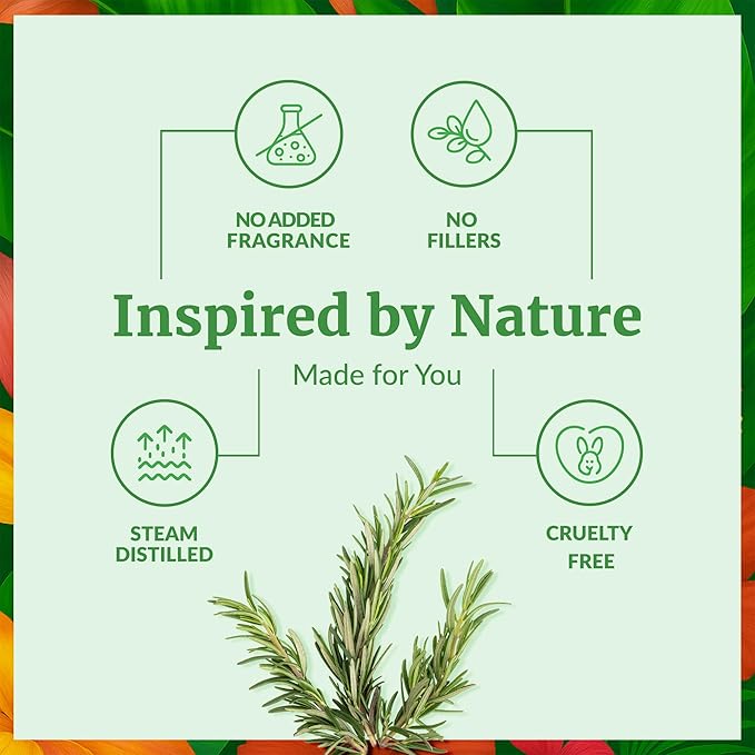 SVA Rosemary Essential Oil – 1 Fl Oz – 100% Natural Rosemary Oil for Hair, Face, Skin Care, Diffuser, Aromatherapy, Scalp, Body Massage, Soap and Candle Making – with Dropper