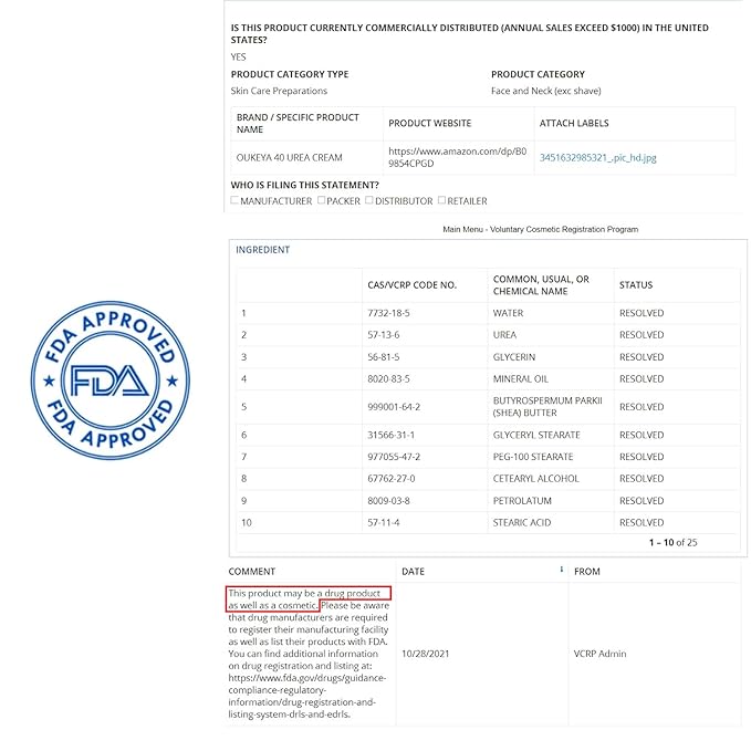 OUKEYA Urea Cream 40 Percent,Foot & Hand Cream for Dry Cracked,Urea Lotion for Feet Maximum Strength(4 Packs)