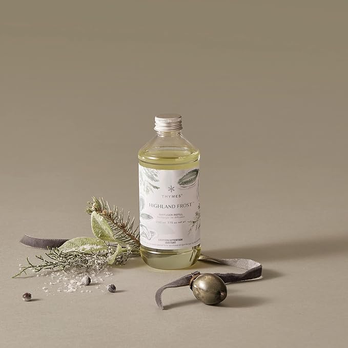 Thymes Reed Diffuser Oil Refill - Room Fragrance Oil - Flameless Home Fragrance - Highland Frost - 7.75 Oz