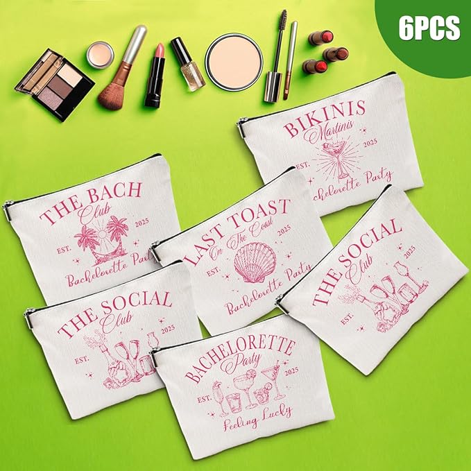 1 Pcs 3 Pcs 4 Pcs Makeup Bag, Girls Trip Gifts Favors Girls Weekend Gifts, Friendship Gifts for Women Bestie Bride