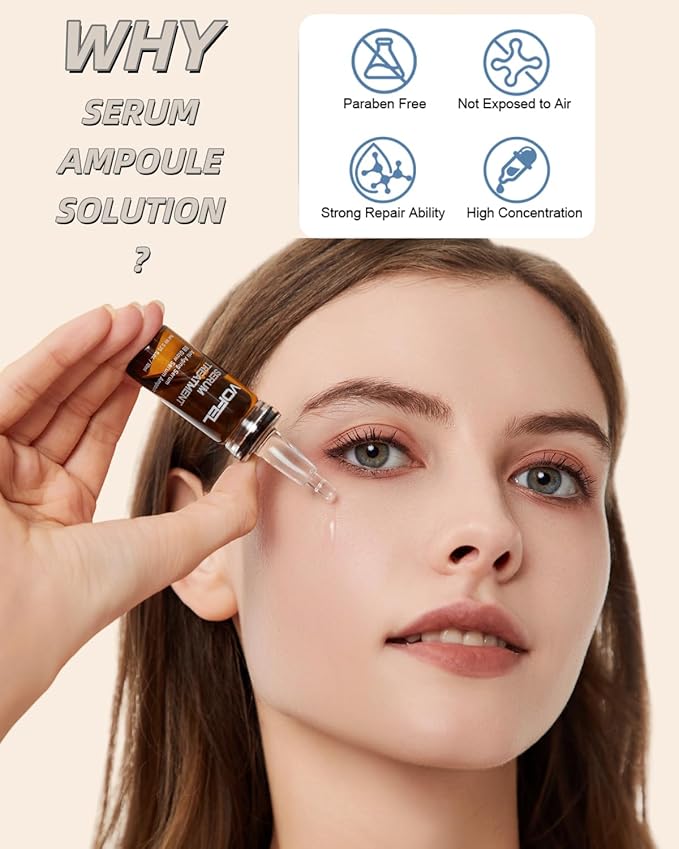 Anti Aging Serum with Hyaluronic Acid for Microneedling Serum Ampoules for Face 0.35 oz 4 Vials