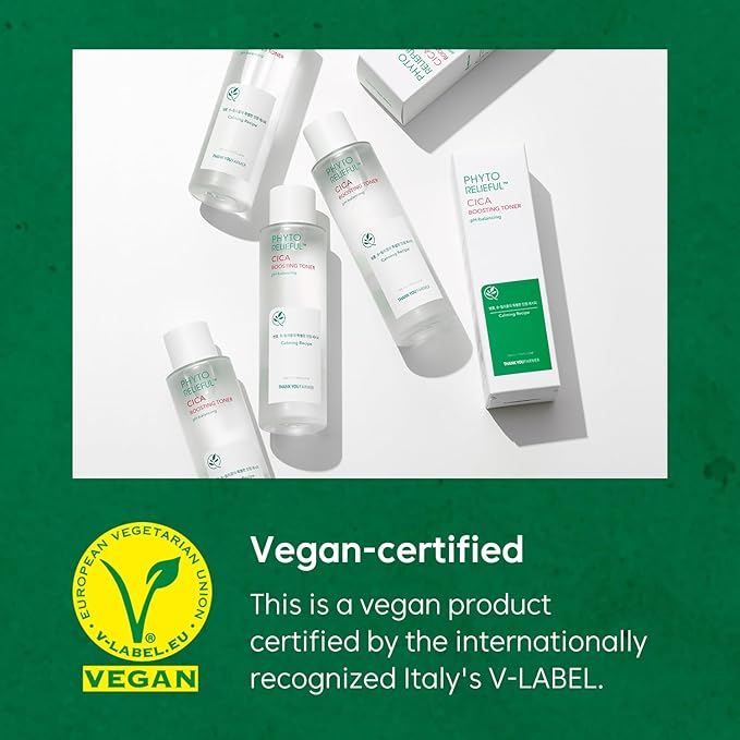 THANKYOU FARMER Phyto Relieful CICA PHA LHA Boosting Toner 7.03 fl oz (200ml), Dermatologist Tested, Alcohol-Free Liquid Exfoliant for Face, Oil-Free Hydrating Toner, Vegan, Fragrance-Free - Aurabelle