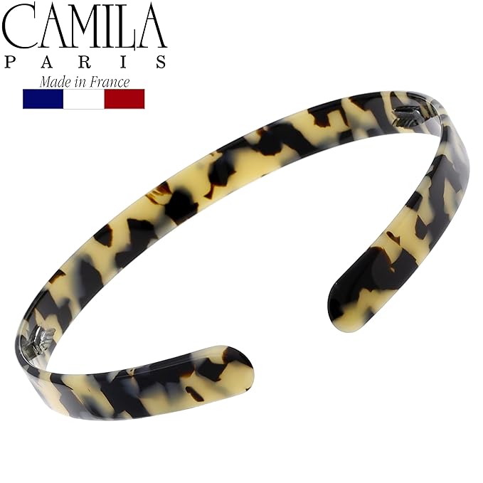Camila Paris CP2002 French Headband for Women, Handmade Flow, Strong Hold Grip Women's Hair Band, Ligth and Very Flexible, No Slip and Durable Styling Girls Hair Accessories, Made in France