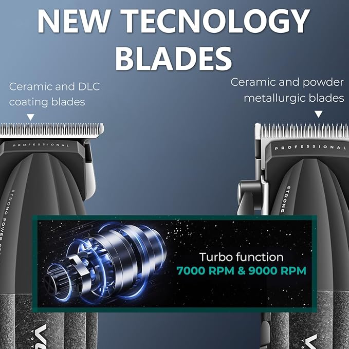 VGR 640S3 Professional 3 in 1 Hair Cutting Kit, 9000RPM Hair Clippers for Men Professional Hair Trimmer & Foil Shavers Set, Cordless Mens Barber Combo for Home, for Him(Green)