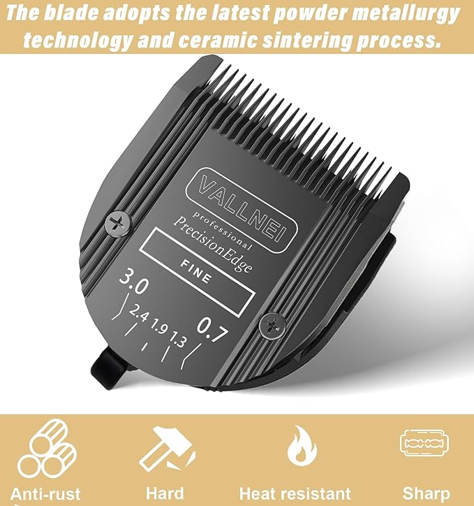 Detachable Adjustable Pet Dog Grooming Clipper 5-in-1 Blade Compatible with WAHL Professional Animal Blade Arco, Bravura, Chromado, Creativa, Figura, and Motion Pet, Dog, and Horse Clippers (Black)