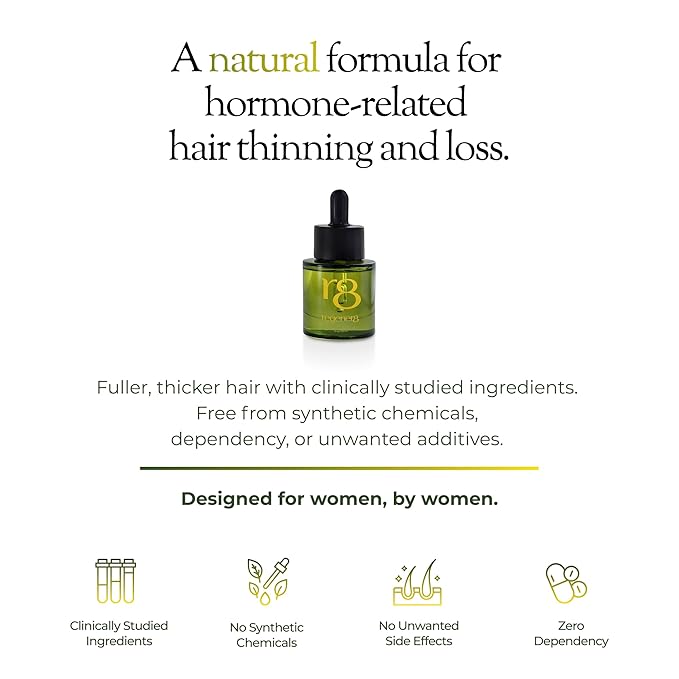 regener8 Hair & Scalp Oil for Women – Essential & Carrier Oil Blend for Hormone-Related Thinning & Loss – Natural Support for Postpartum, Menopause & Chronic Stress