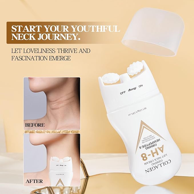 AH-8 Firming Neck Cream, Collagen Neck Cream for Tightening and Firming, Neck Tightening Cream, Moisturizing, Skin Care for Women and Men, Day and Night Use, 120g