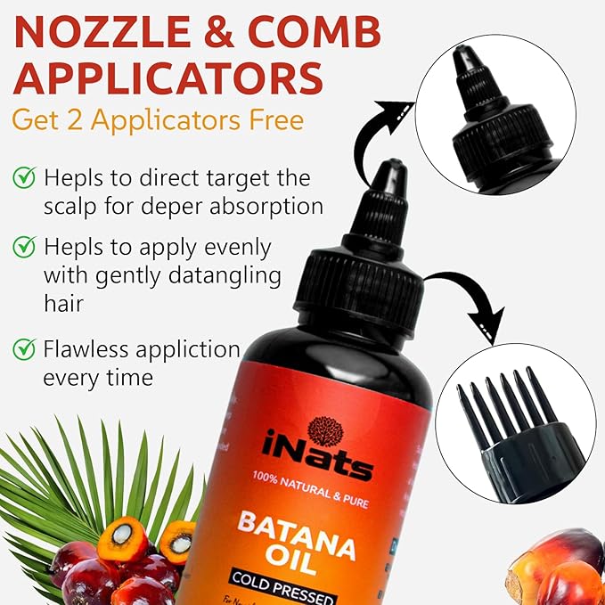 Premium Raw Batana Oil for Hair Growth (5 Fl Oz) - Dr. Sebi 100％ Pure & Batana Hair Growth Oil from Honduras - Organic & Natural - Deeply Nourishing Scalp for Thicker & Stronger Hair for Women & Men