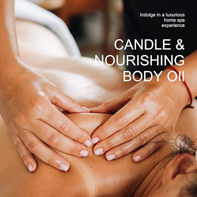 Mini Massage Candle for Body Oil - Portable Warm Oil Candle for Dry Skin Relief & Relaxation, Scented Candles for Women Self Care, Stocking Stuffer Gift - 1.77OZ (Lavender)