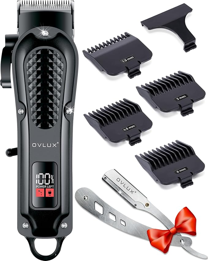 Cordless Hair Clippers for Men: Professional Barber Clippers for Precision Grooming, Rechargeable and Powerful - Máquina para Cortar Pelo de Hombre