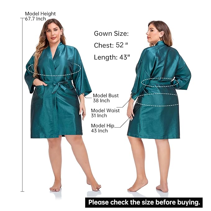 PERFEHAIR Salon Client Gown Robes Cape, Hair Salon Smock for Clients- Kimono Style-(Blue)
