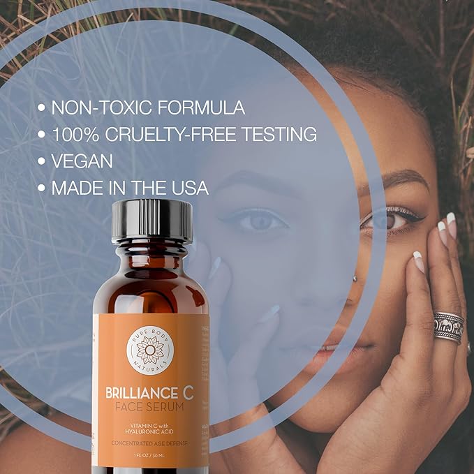 Pure Body Naturals Facial Serum - Hyaluronic Acid Serum, Retinol Serum, Vitamin C Serum, and Vitamin B3 (Niacinamide) Serum - A Perfect Serum Gift Set for Women of All Ages