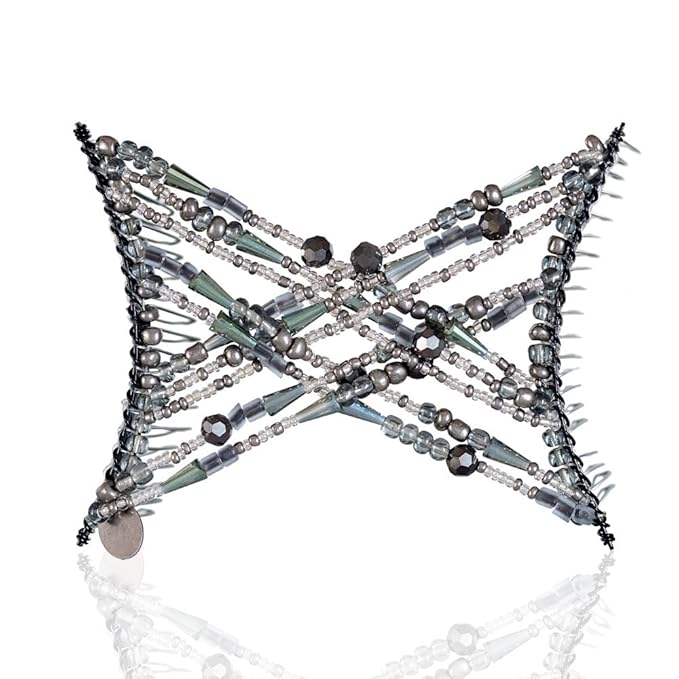 Hair Clip for Fine, Thin, Sleek & Straight Hair - Easy Comfy Styles that Hold Snug, Add Volume with No Pressure - Comfy Double Comb with Elastic for UpDo, Ponytail, Twists & Buns (Storm Gray Medium)