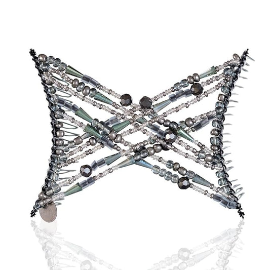 Hair Clip for Fine, Thin, Sleek & Straight Hair - Easy Comfy Styles that Hold Snug, Add Volume with No Pressure - Comfy Double Comb with Elastic for UpDo, Ponytail, Twists & Buns (Storm Gray Medium)