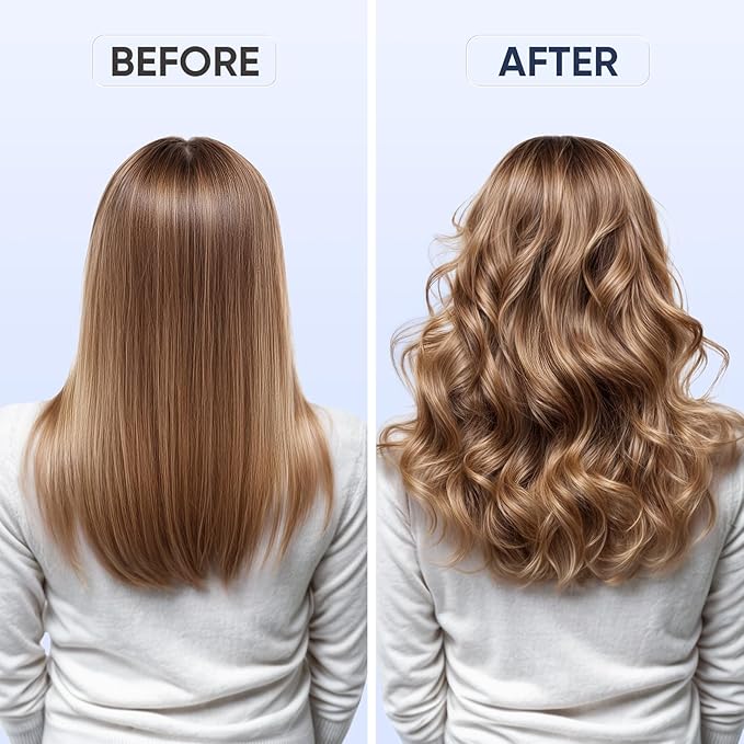 1.50 Inch Curling Iron, 5 Temperature Settings, Professional Spring Hair Iron for All Hair Types, Max 430℉ with Heat Resistant Mat (1 1/2 Inch Black)