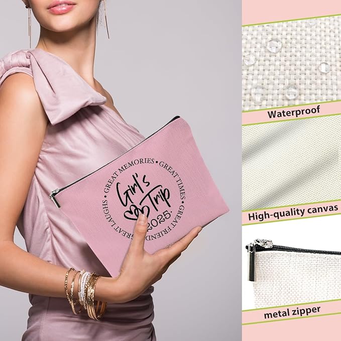 1 Pcs 3 Pcs 4 Pcs Makeup Bag, Girls Trip Gifts Favors Girls Weekend Gifts, Friendship Gifts for Women Bestie Bride