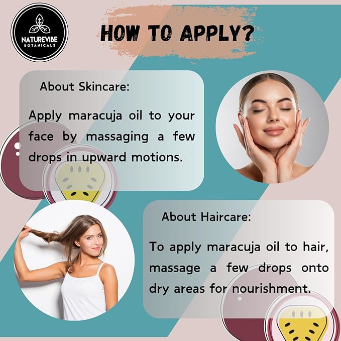 Naturevibe Botanicals Maracuja Oil 32 Ounces | 100% Pure and Natural | Great for Skin Care and Hair Care