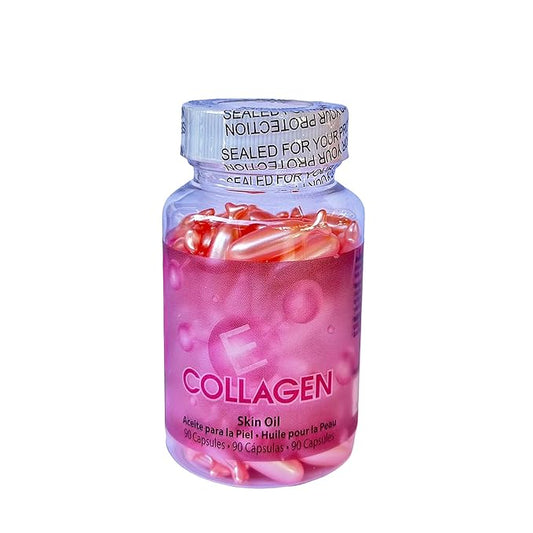 Amazing Shine Collagen Skin Oil Capsules, Topical Use Only, Single Use Twist Off Capsules, External Skin Oil, 90 Capsules