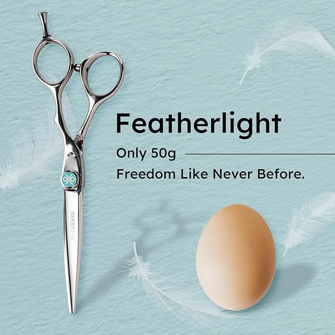 6" Professional Hair Scissors – Barber Shears Made with Premium VG10 Steel, Lightweight, Razor-Sharp, Handcrafted with Ergonomic Handle and Convex Blade, Also Great for Home Use | K9 Shears