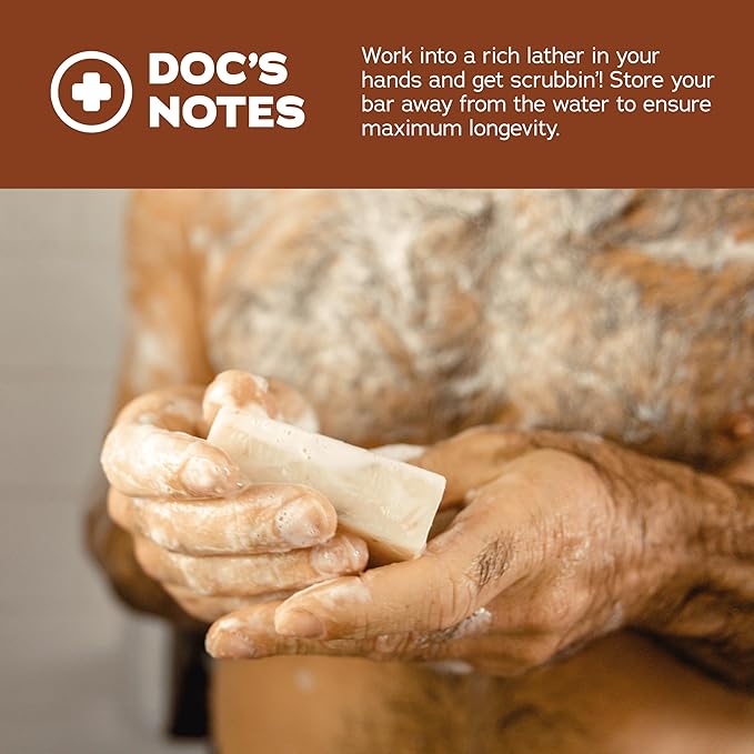 Dr. Squatch Natural Bar Soap for Men - Cold Process Soap with No Harsh Chemicals - Wood Barrel Bourbon (5 oz, 3-Pack)