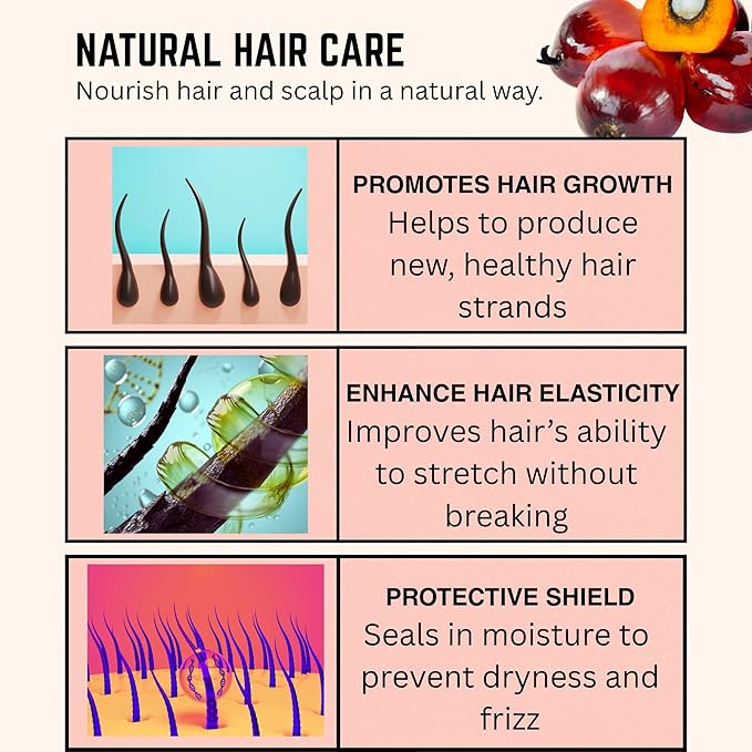 100% Raw Batana Oil – Unrefined from Honduras, Promotes Hair Growth, Thickness, and Prevents Hair Loss. Suitable for Both Men and Women. A Natural Hair Growth Oil - 4.05 fl.oz