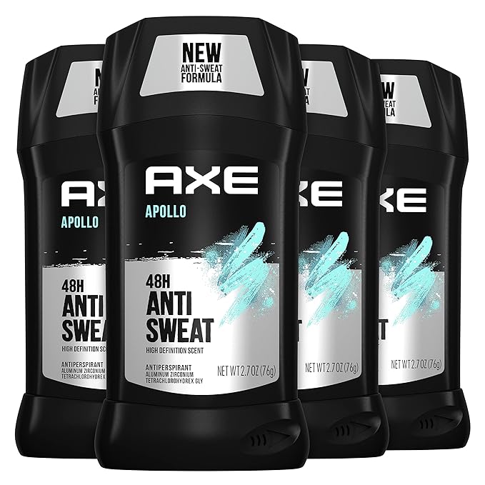 AXE Apollo Antiperspirant Deodorant Stick For Men Sage & Cedarwood 48 Hr Anti Sweat Mens Deodorant, 2.7 Ounce (Pack of 4)