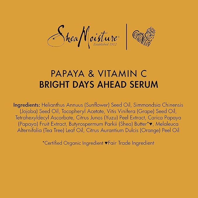 SheaMoisture Serum For All Skin Types Papaya and Vitamin C Vitamin C Serum 1 oz