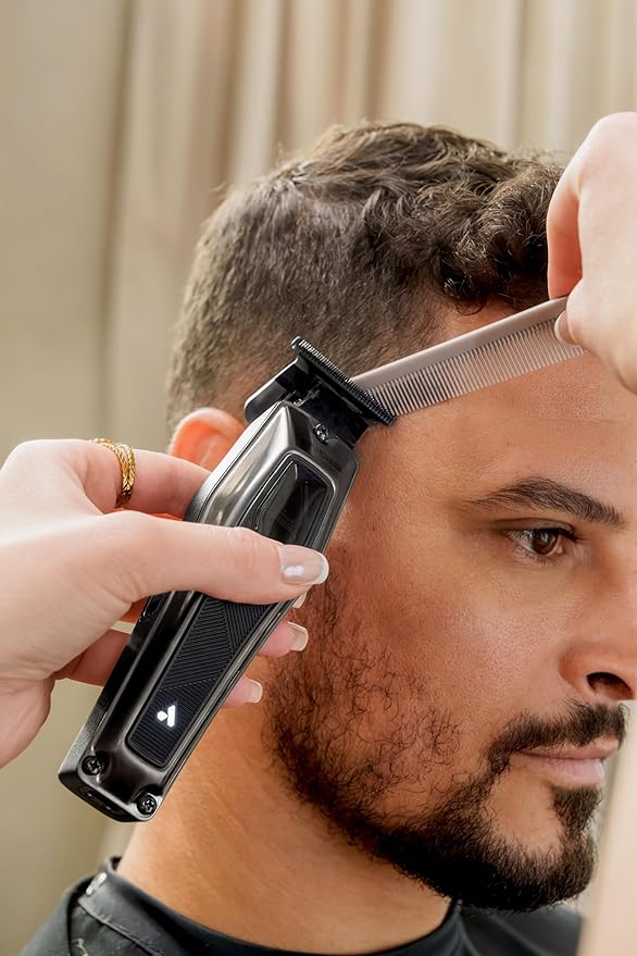 Andis 562703 Recon Professional Beard & Hair Cordless Trimmer, DLC T-Blade, USB-C Charging with Premium Charge Stand, Black