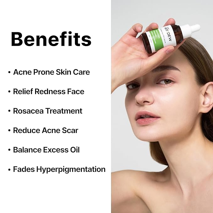 10% Azelaic Acid Serum with Niacinamide, Salicylic Acid, Allantoin, Rosacea Treatment for Face Redness Relief, Reduce Cystic Acne Scar, Pimples, Non-Comedogenic, Korean Skincare, 1Fl Oz