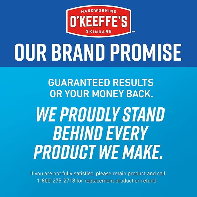 O'Keeffe's for Healthy Feet Foot Cream - 3.2 oz Jar (2 Pack) - Guaranteed Relief for Extremely Cracked, Dry Feet, Repairing Skincare, Instantly Boosts and Retains Moisture Levels