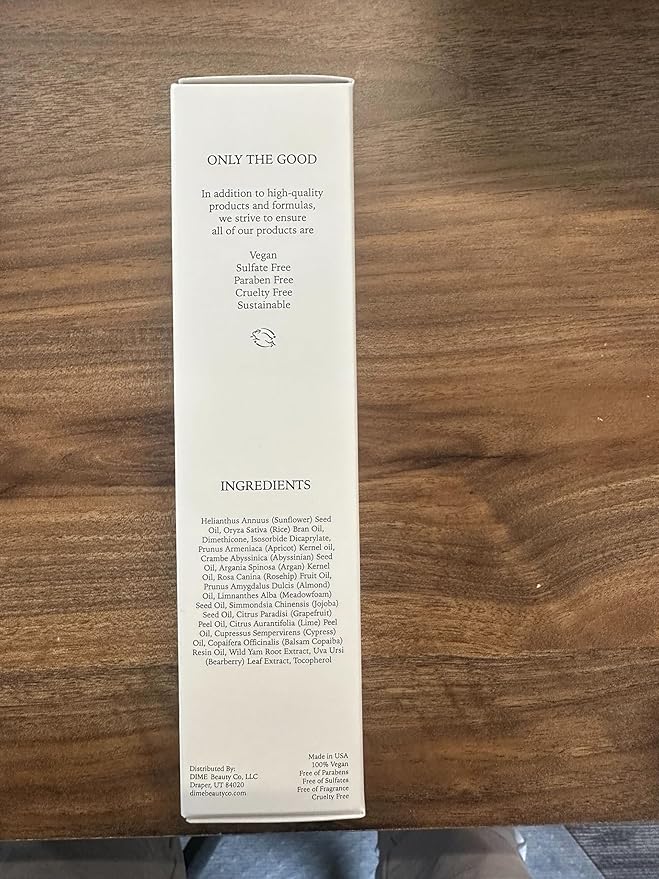 DIME Beauty Glaze Body Oil, Hydrating, Non-Greasy Massage Oil, Argan and Jojoba Oil for Skin, Bath Oil for All Over Body Glow, 4 oz / 120 ml