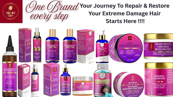 Chebe Hair Growth Oil, 52 in 1 Scalp stimulator for Rapid and Extreme Growth on bald spots, Edges. Thicknens Hair folicles in just couple uses. 5oz/150ml