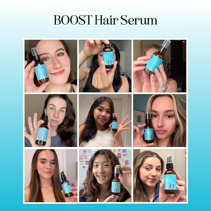 Volumizing Biotin Hair Serum for Men & Women - Caffeine Serum for Hair and Scalp Care with Peppermint Black Castor & Rosemary Oil for Enhanced Volume Shine & Hydration - Vegan & Cruelty Free (4 Fl Oz)