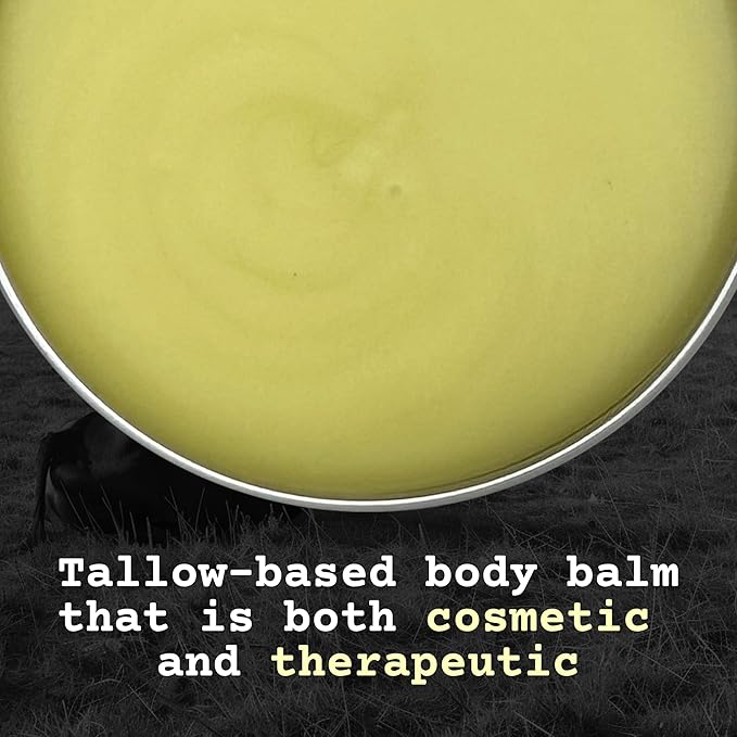 The Tallowed Truth F-Balm Tallow – Grass-fed, Grass-finished Tallow – 5 Ingredients Only – Canadian-made All Purpose Tallow Balm – Made in Canada – Tallow for Face & Body (2 oz (1-Pack), Original)