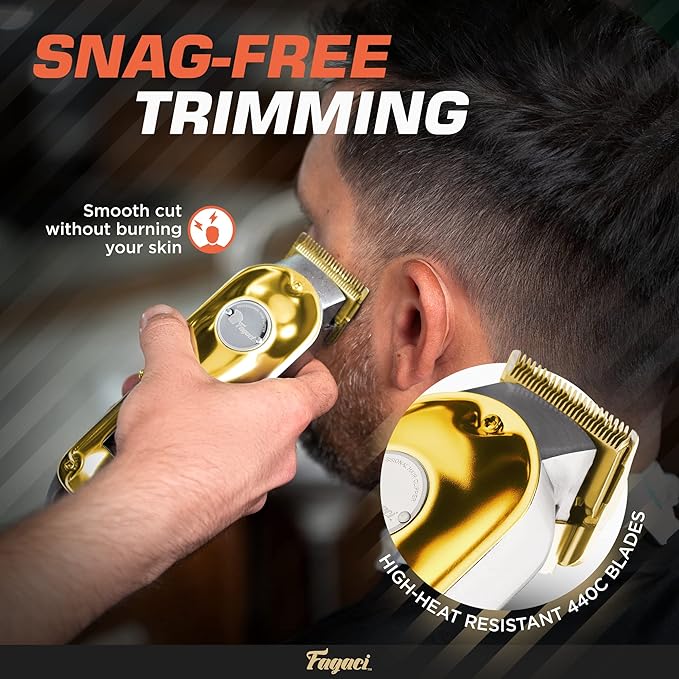 Fagaci Professional Hair Scissors & Hair Clipper with Extremely Fine Cutting, Hair Cutting Scissors Professional, Cordless Hair Clippers Set, Hair Shears, Barber Clippers Hair Cutting Shears